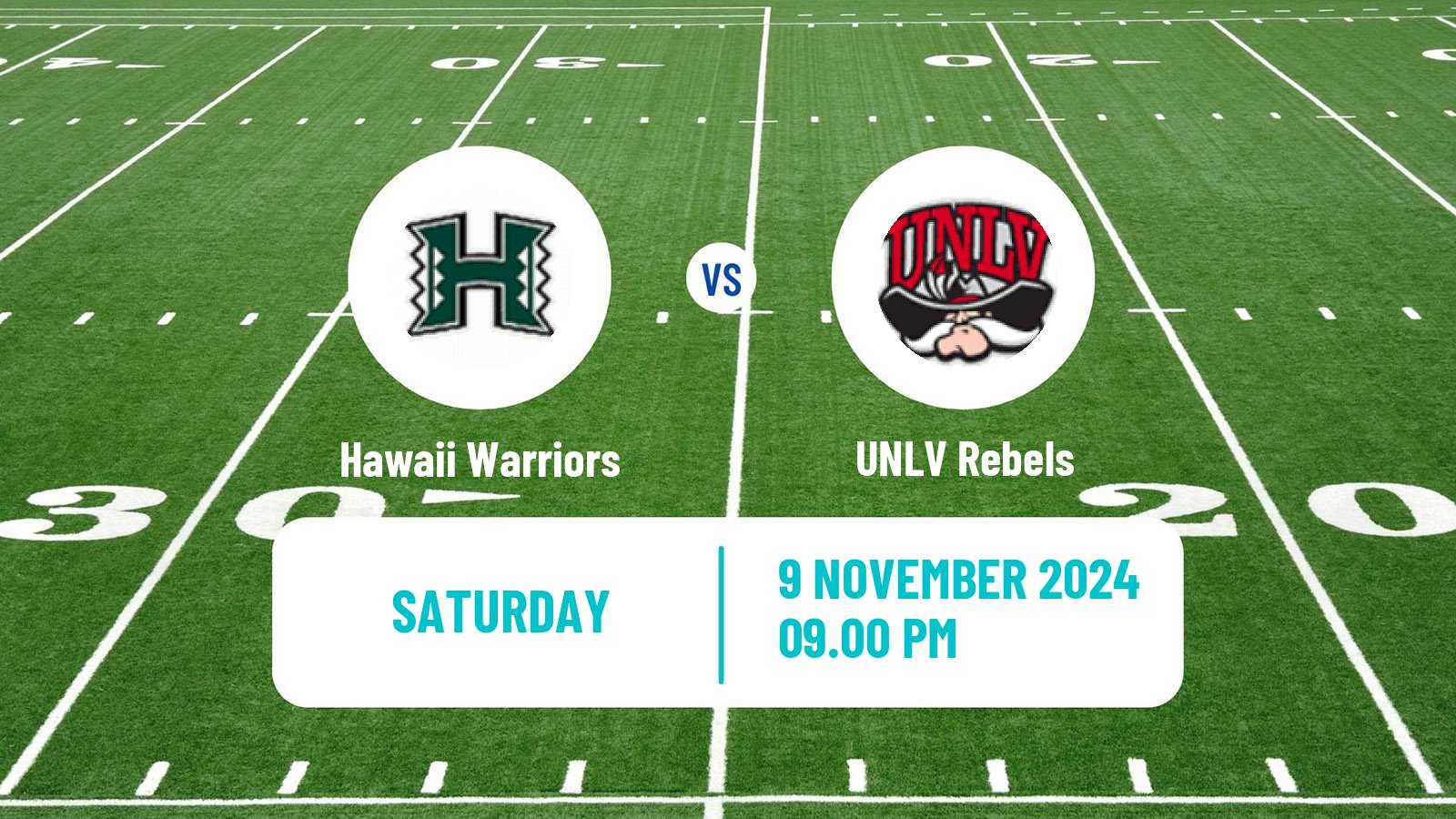 American football NCAA College Football Hawaii Warriors - UNLV Rebels