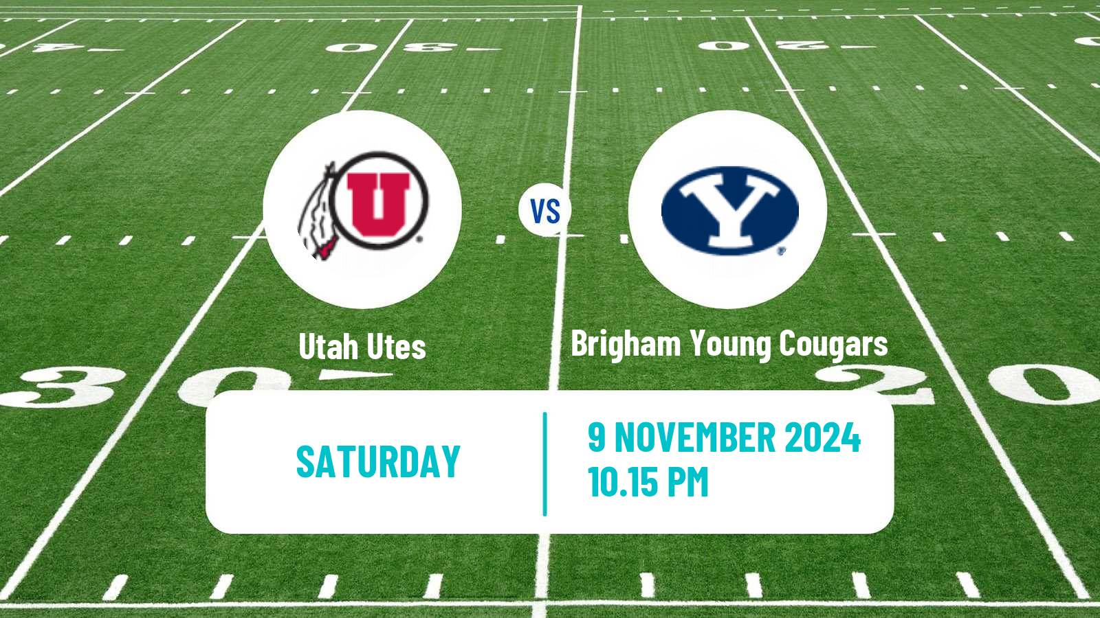 American football NCAA College Football Utah Utes - Brigham Young Cougars