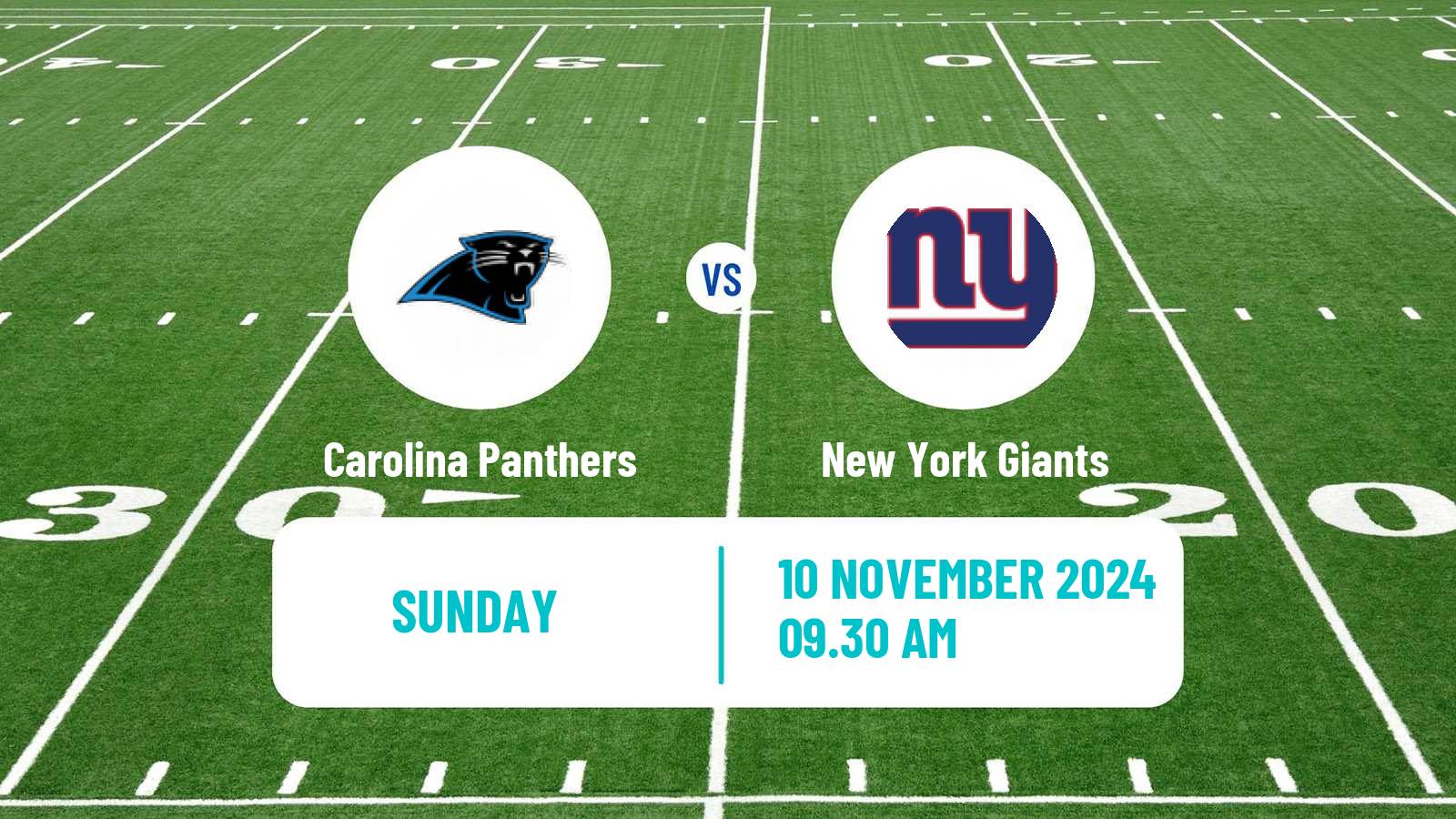 American football NFL Carolina Panthers - New York Giants