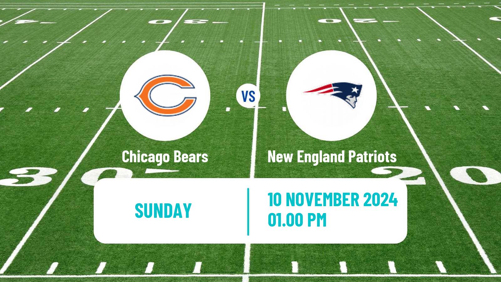 American football NFL Chicago Bears - New England Patriots