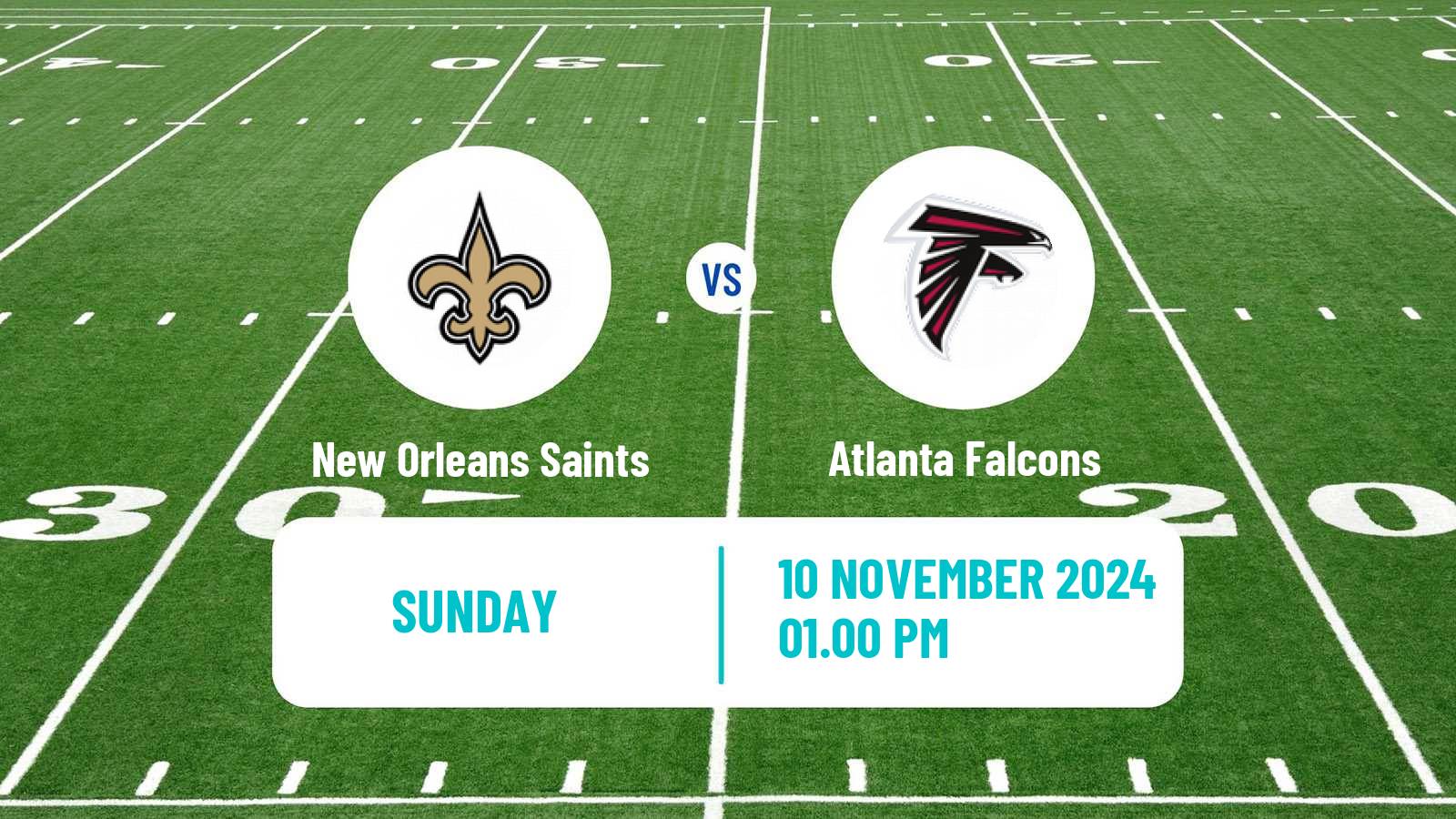 American football NFL New Orleans Saints - Atlanta Falcons