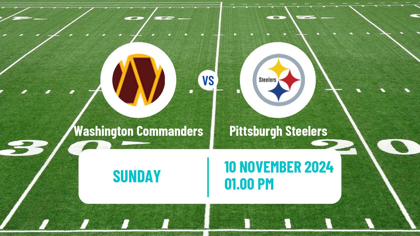 American football NFL Washington Commanders - Pittsburgh Steelers