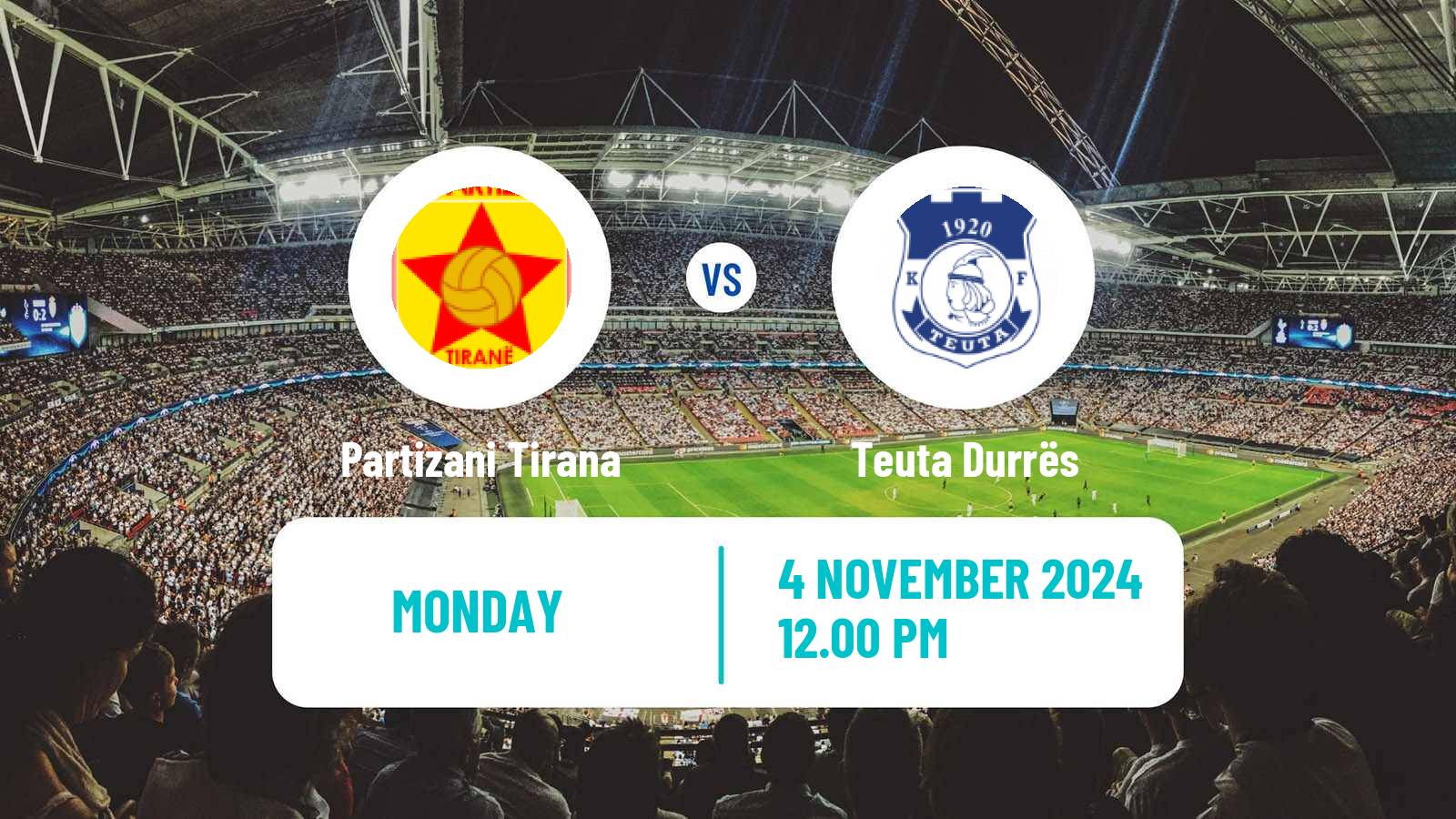 Soccer Albanian Super League Partizani Tirana - Teuta Durrës