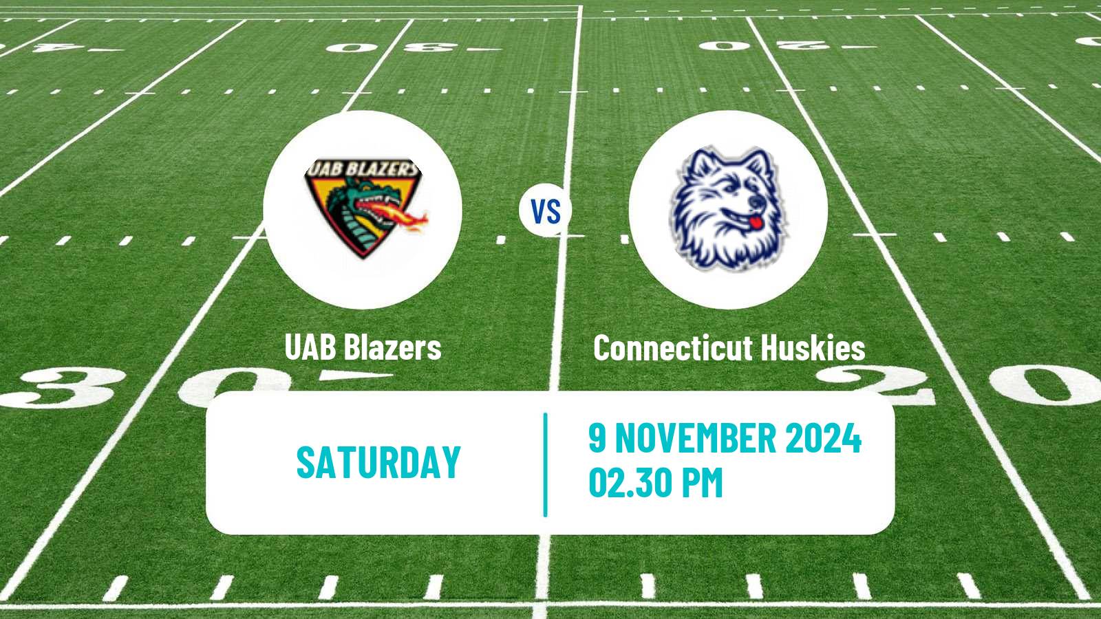 American football NCAA College Football UAB Blazers - Connecticut Huskies