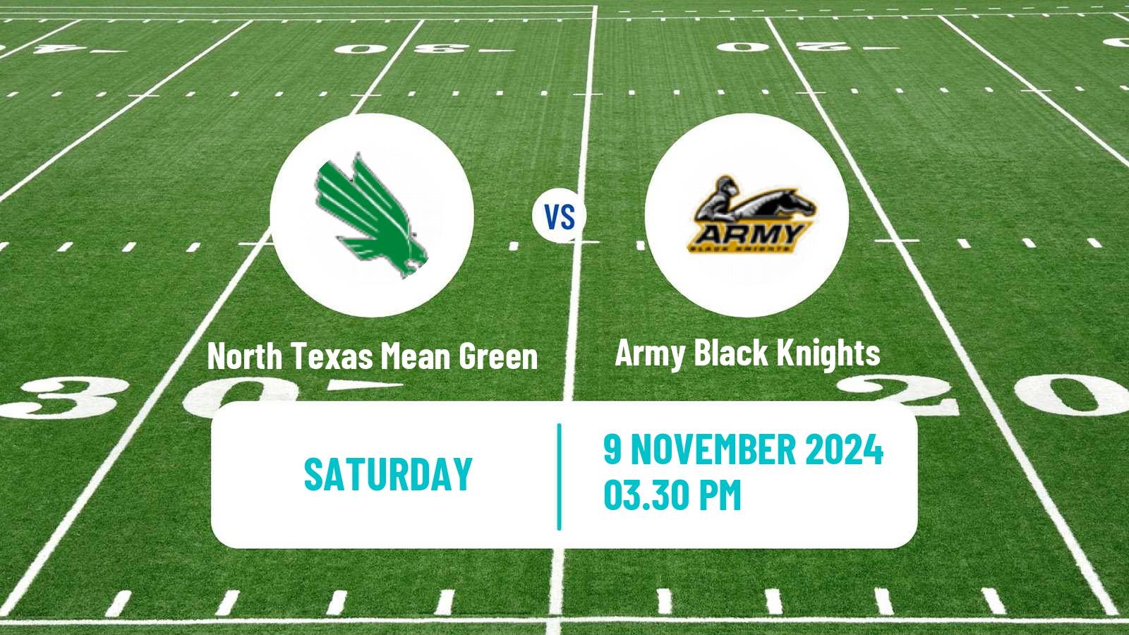 American football NCAA College Football North Texas Mean Green - Army Black Knights