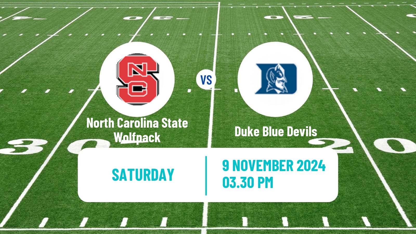 American football NCAA College Football North Carolina State Wolfpack - Duke Blue Devils