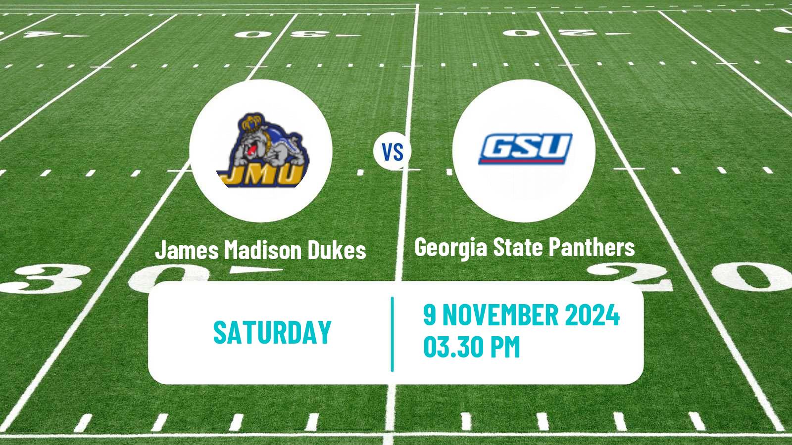 American football NCAA College Football James Madison Dukes - Georgia State Panthers