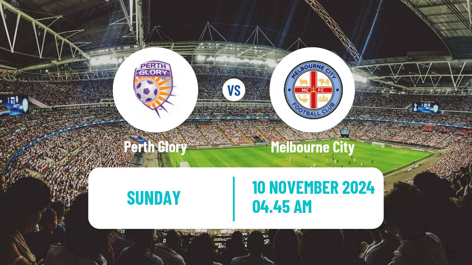 Soccer Australian A-League Perth Glory - Melbourne City