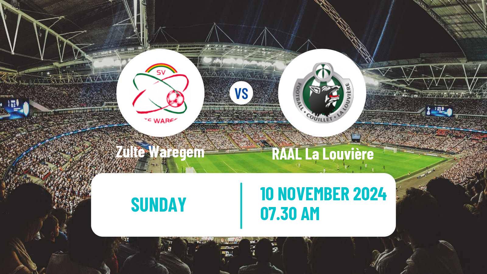 Soccer Belgian Сhallenger Pro League Zulte Waregem - RAAL La Louvière