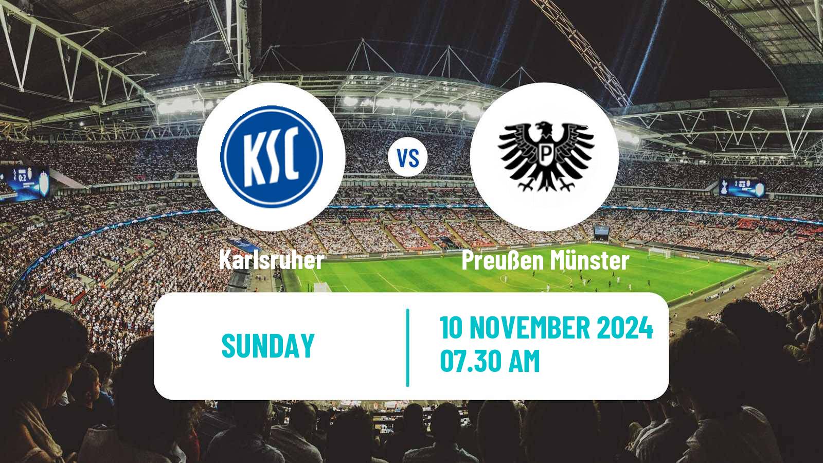 Soccer German 2 Bundesliga Karlsruher - Preußen Münster