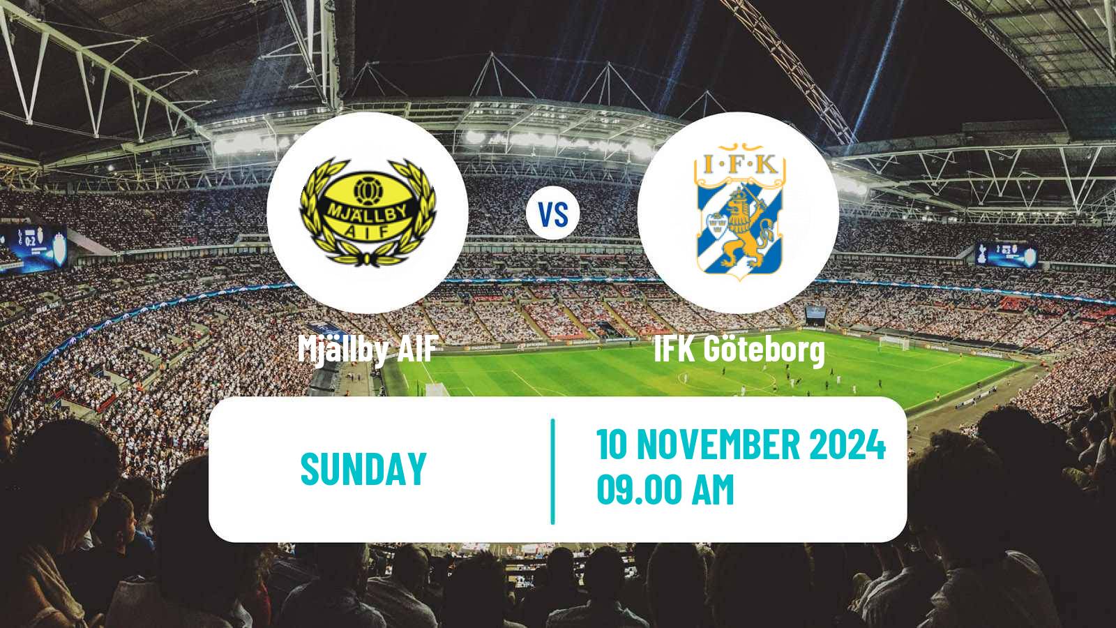 Soccer Swedish Allsvenskan Mjällby - IFK Göteborg