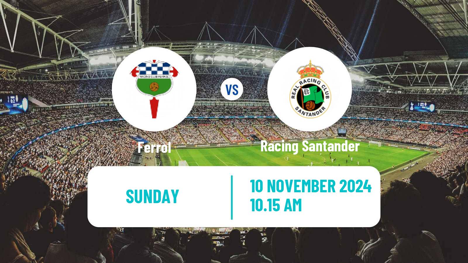 Soccer Spanish LaLiga2 Ferrol - Racing Santander