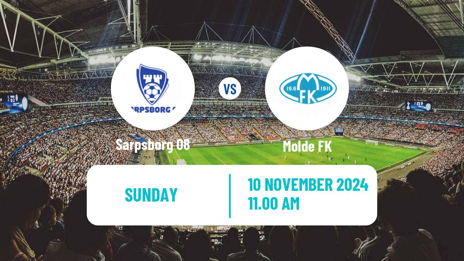 Soccer Norwegian Eliteserien Sarpsborg 08 - Molde