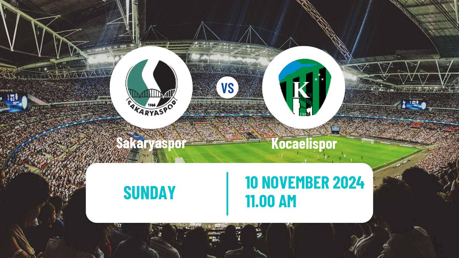 Soccer Turkish First League Sakaryaspor - Kocaelispor