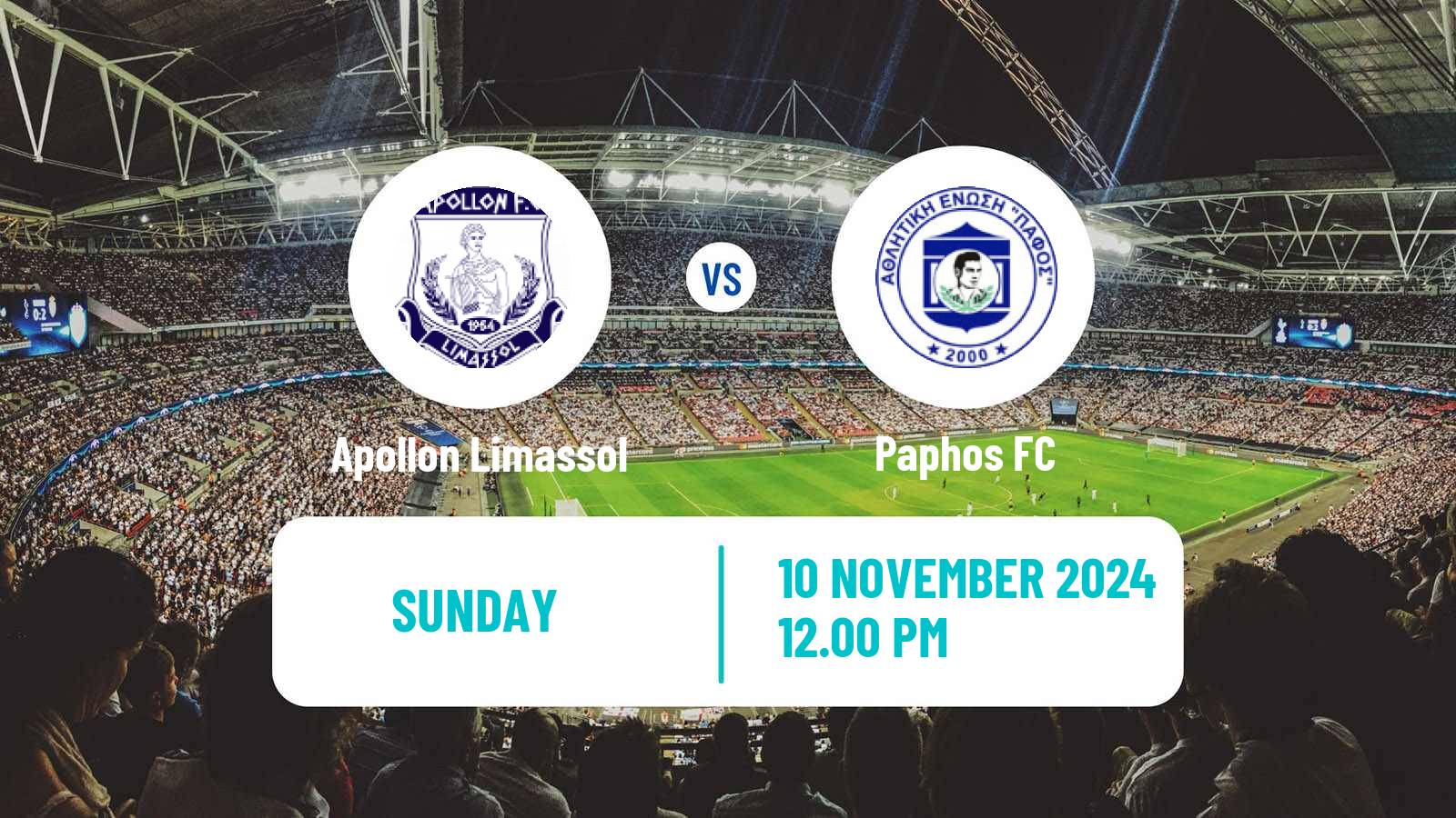 Soccer Cypriot First Division Apollon Limassol - Paphos