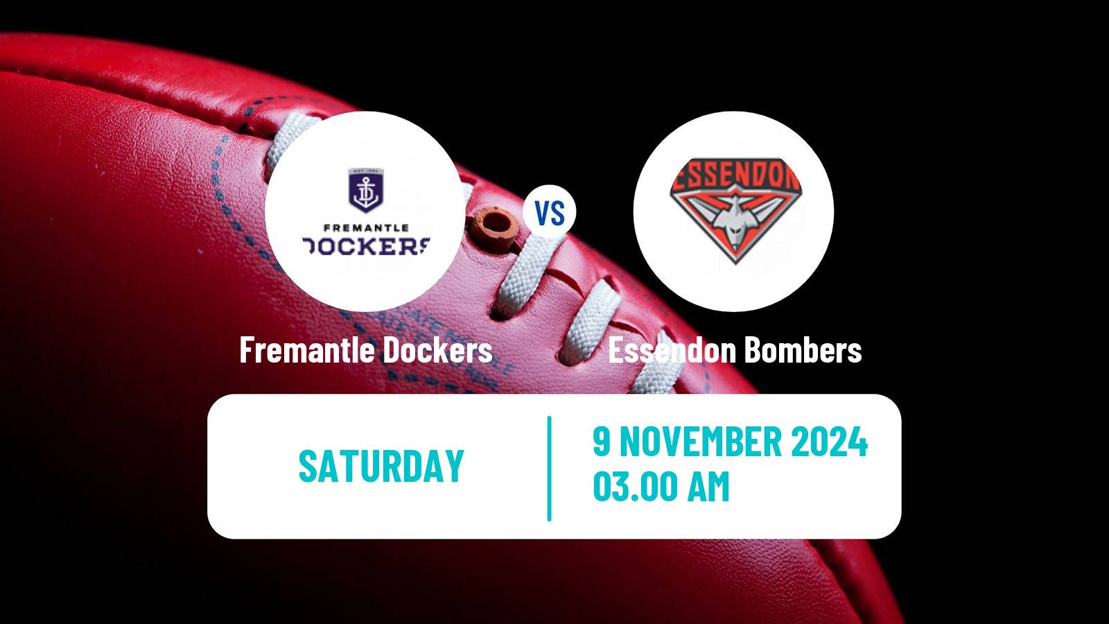 Aussie rules AFL Women Fremantle Dockers - Essendon Bombers