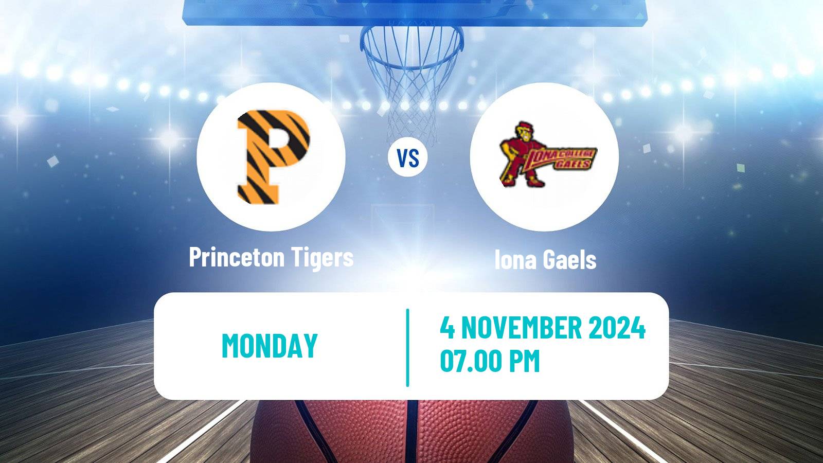 Basketball NCAA College Basketball Princeton Tigers - Iona Gaels