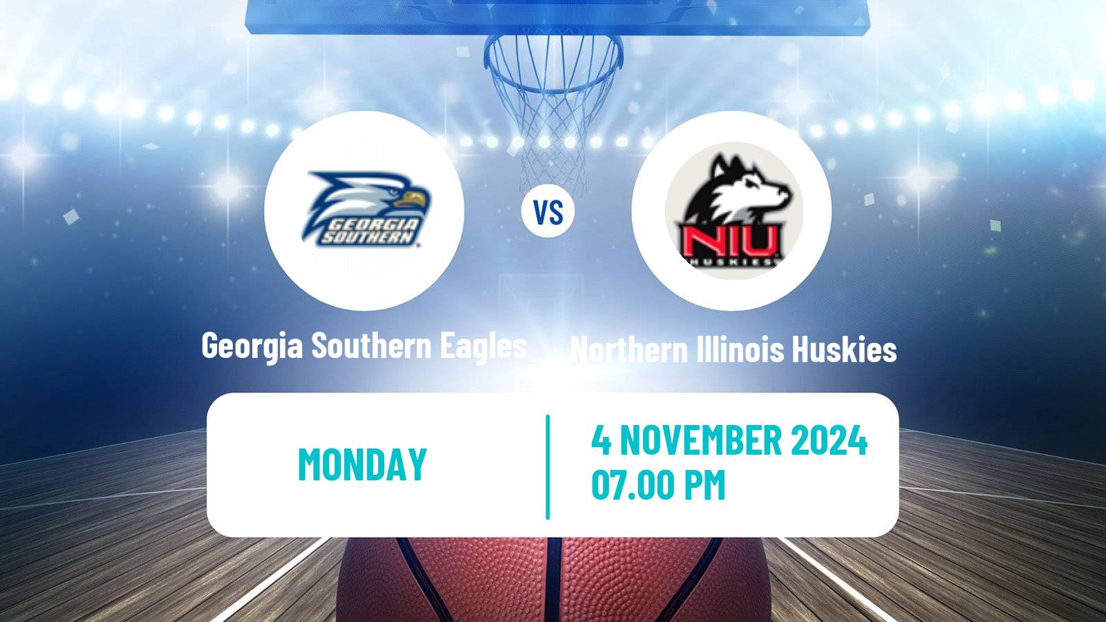 Basketball NCAA College Basketball Georgia Southern Eagles - Northern Illinois Huskies