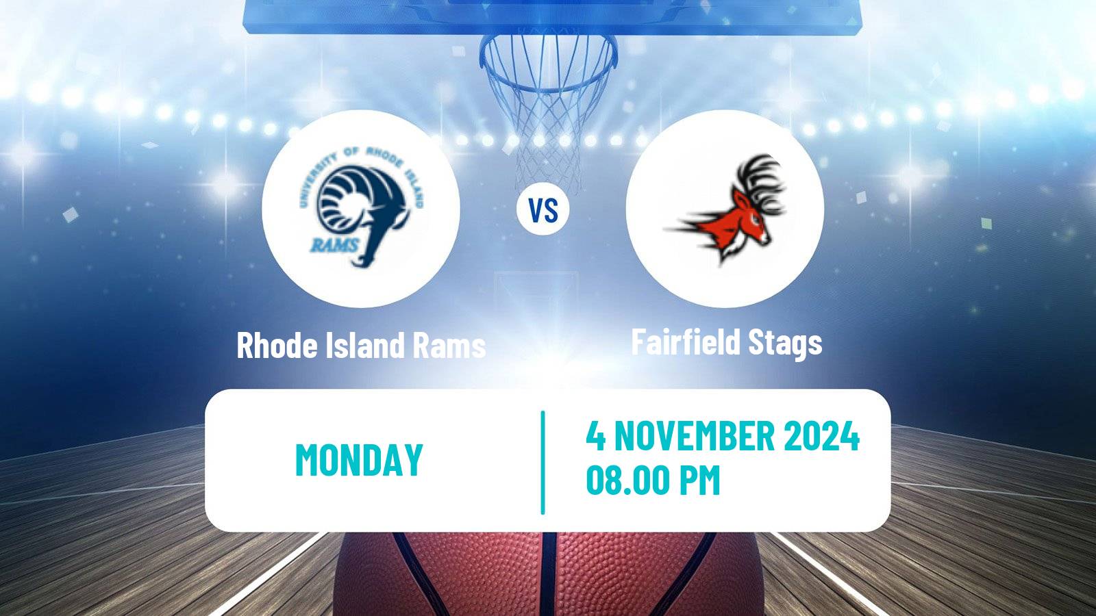 Basketball NCAA College Basketball Rhode Island Rams - Fairfield Stags