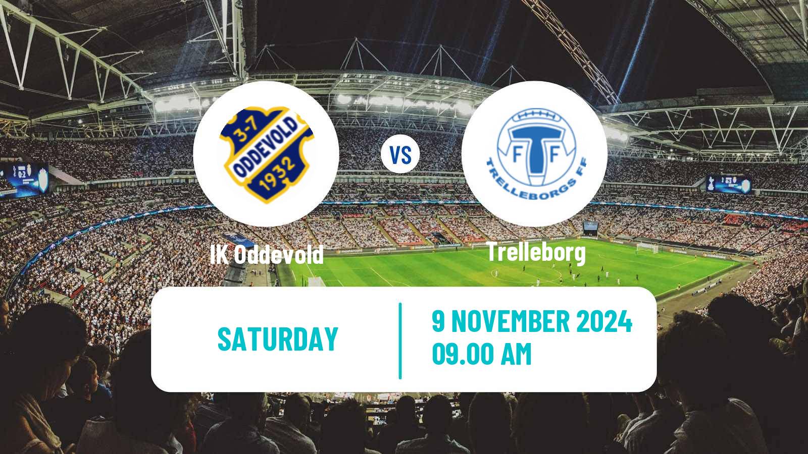 Soccer Swedish Superettan Oddevold - Trelleborg