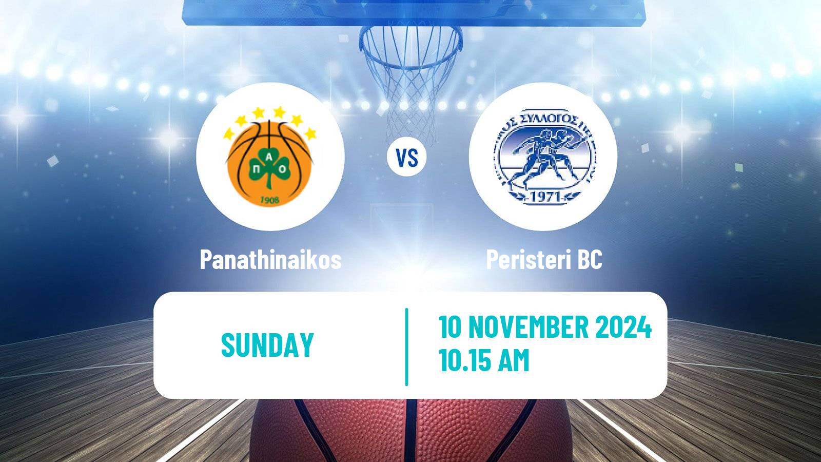 Basketball Greek Basket League A1 Panathinaikos - Peristeri BC