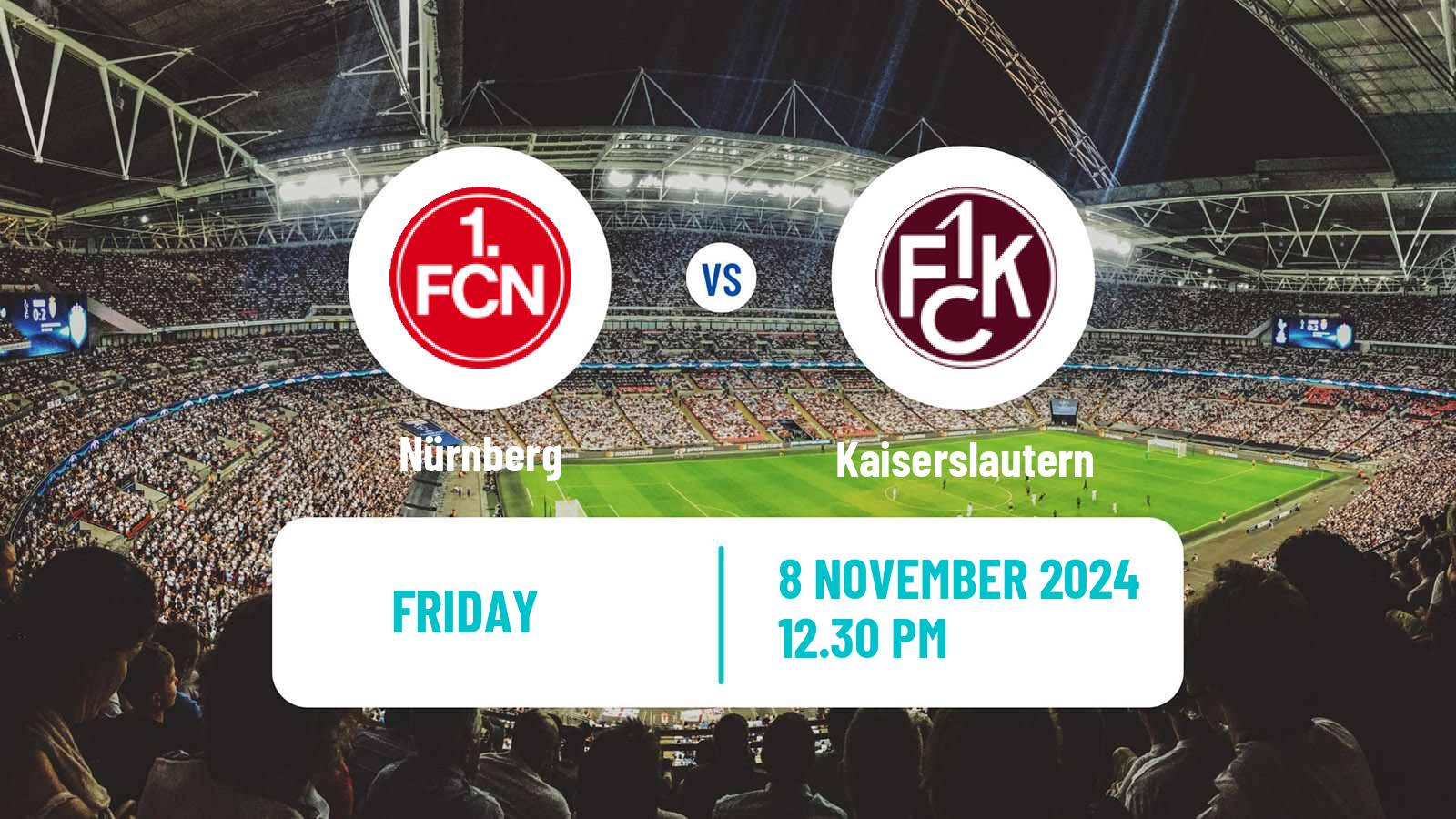 Soccer German 2 Bundesliga Nürnberg - Kaiserslautern