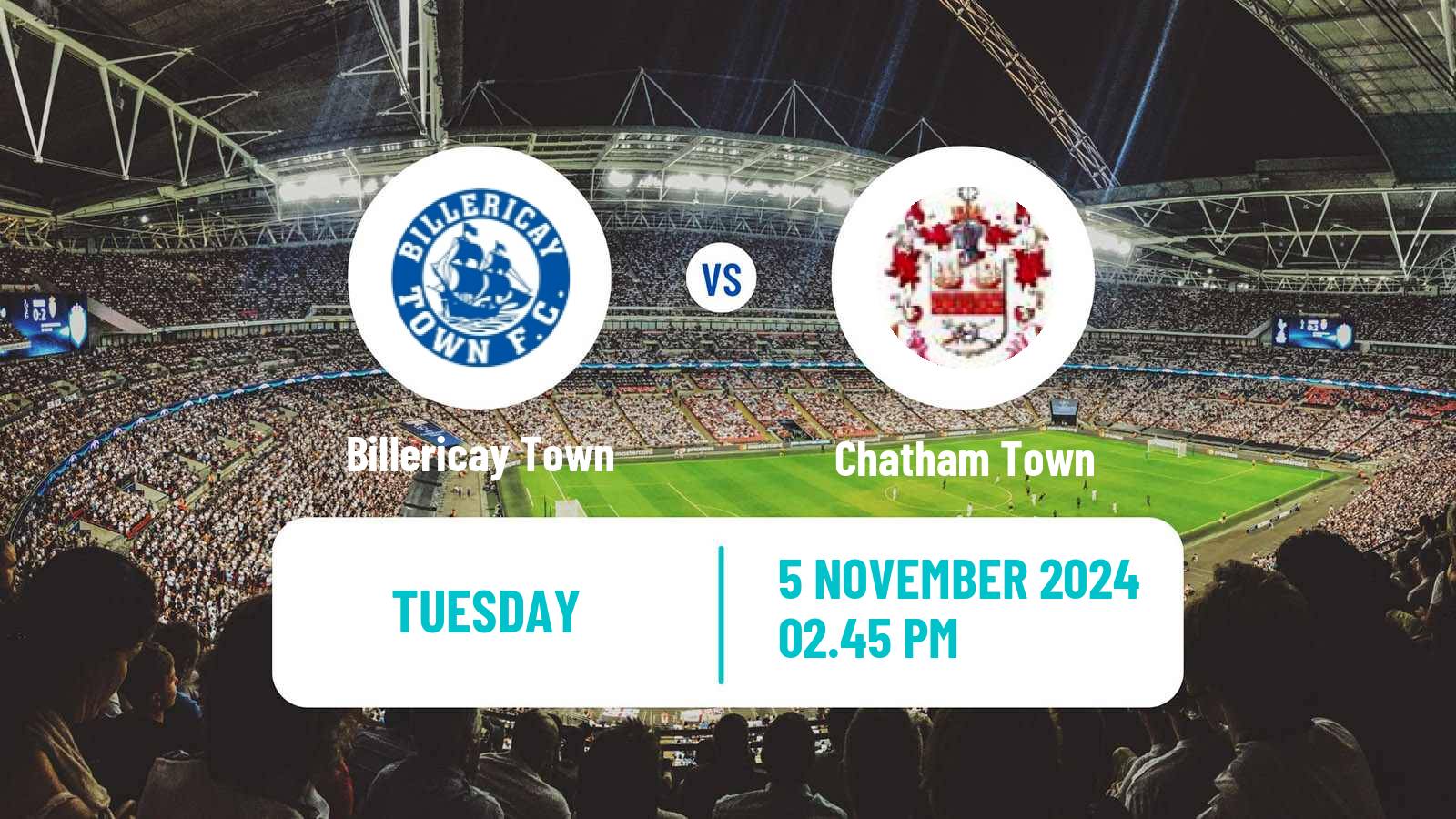 Soccer English Isthmian League Premier Division Billericay Town - Chatham Town