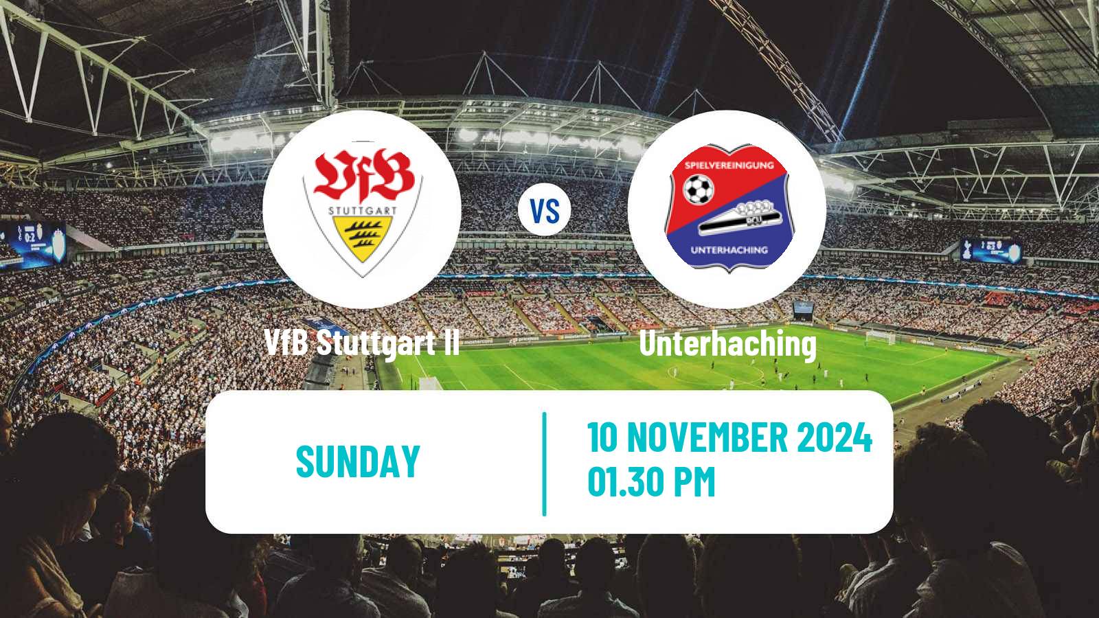 Soccer German 3 Bundesliga VfB Stuttgart II - Unterhaching