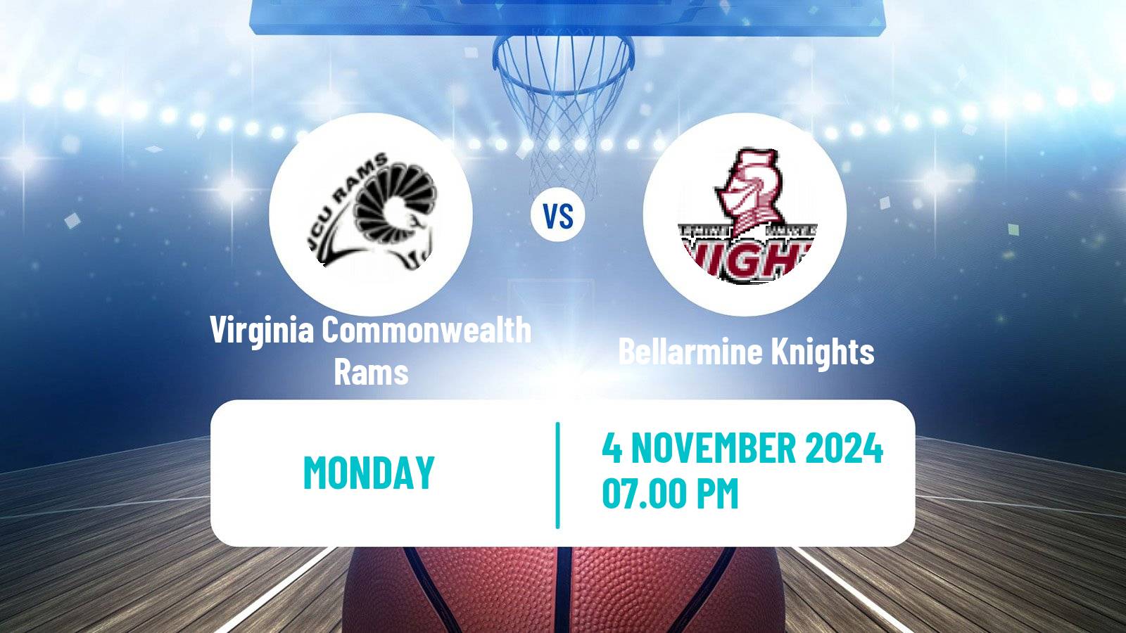 Basketball NCAA College Basketball Virginia Commonwealth Rams - Bellarmine Knights