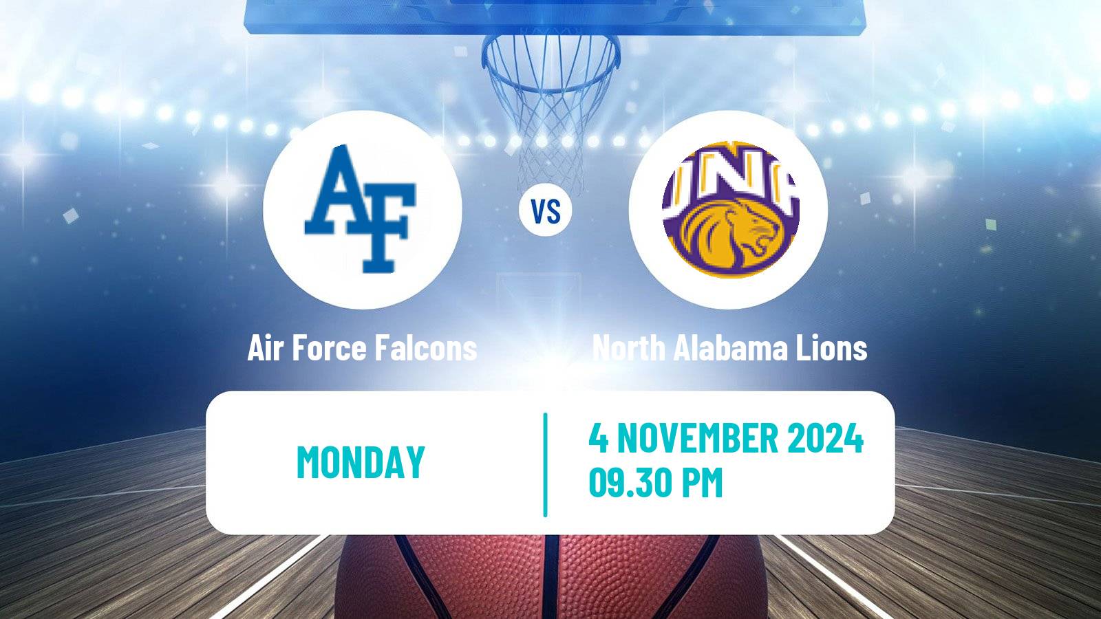 Basketball NCAA College Basketball Air Force Falcons - North Alabama Lions