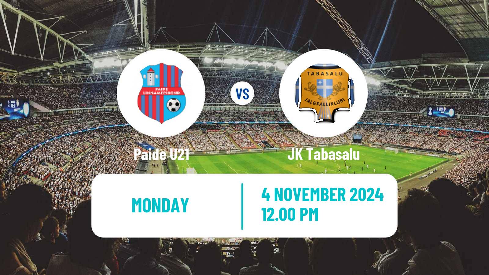 Soccer Estonian Esiliiga Paide U21 - Tabasalu