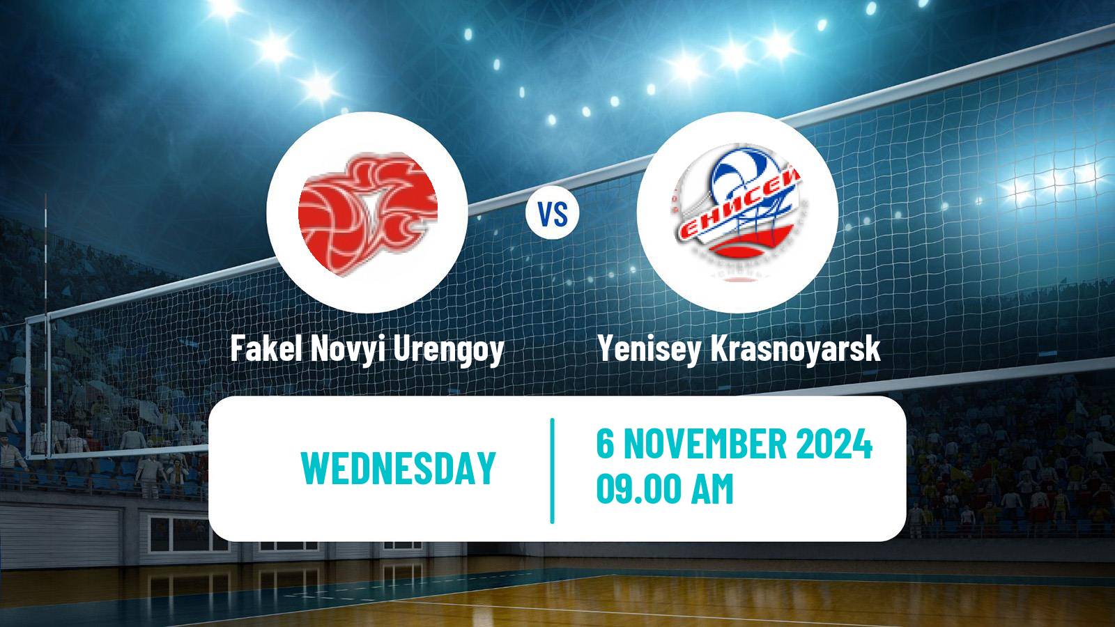 Volleyball Russian Super League Volleyball Fakel Novyi Urengoy - Yenisey Krasnoyarsk