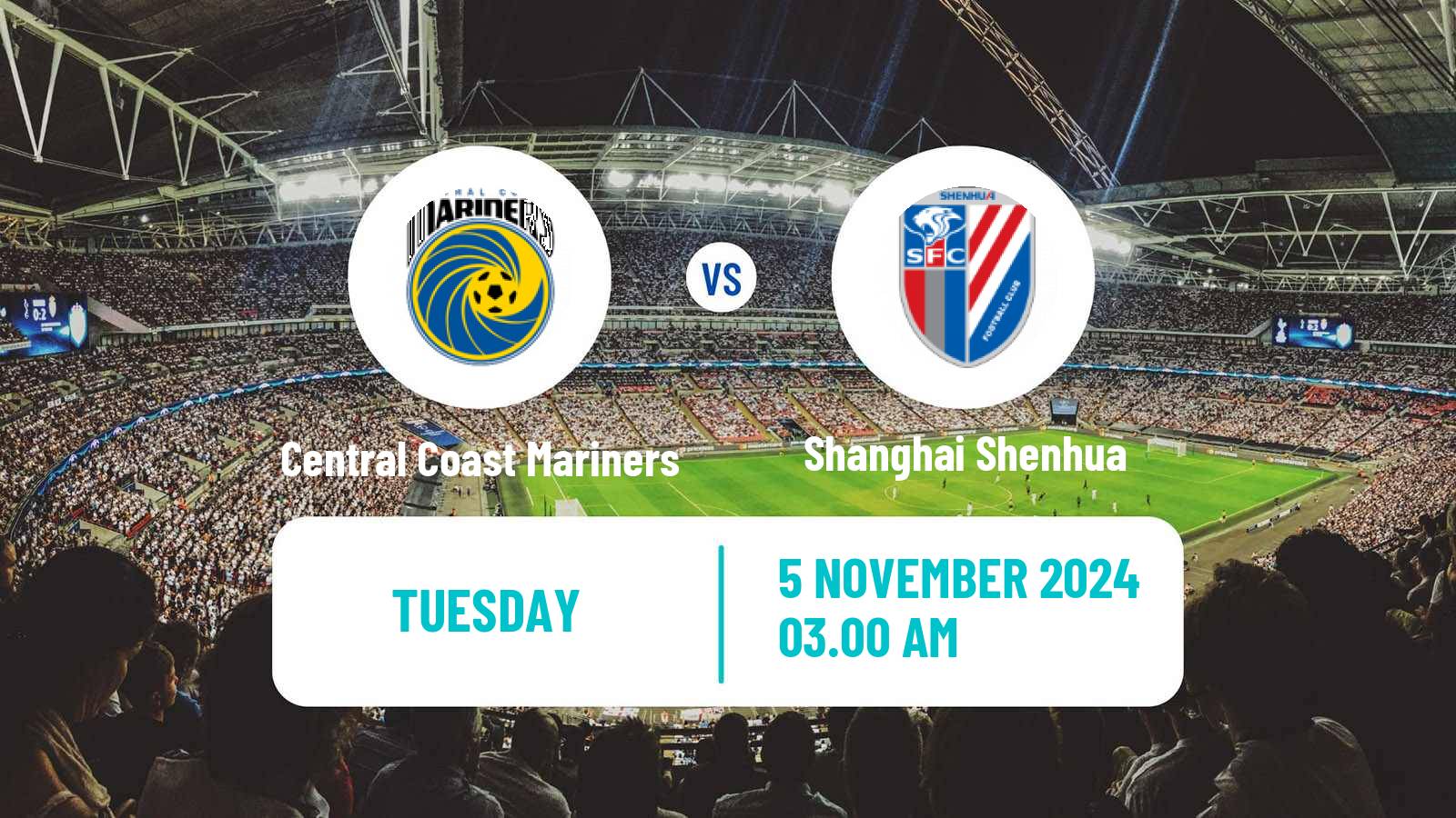 Soccer AFC Champions League Central Coast Mariners - Shanghai Shenhua