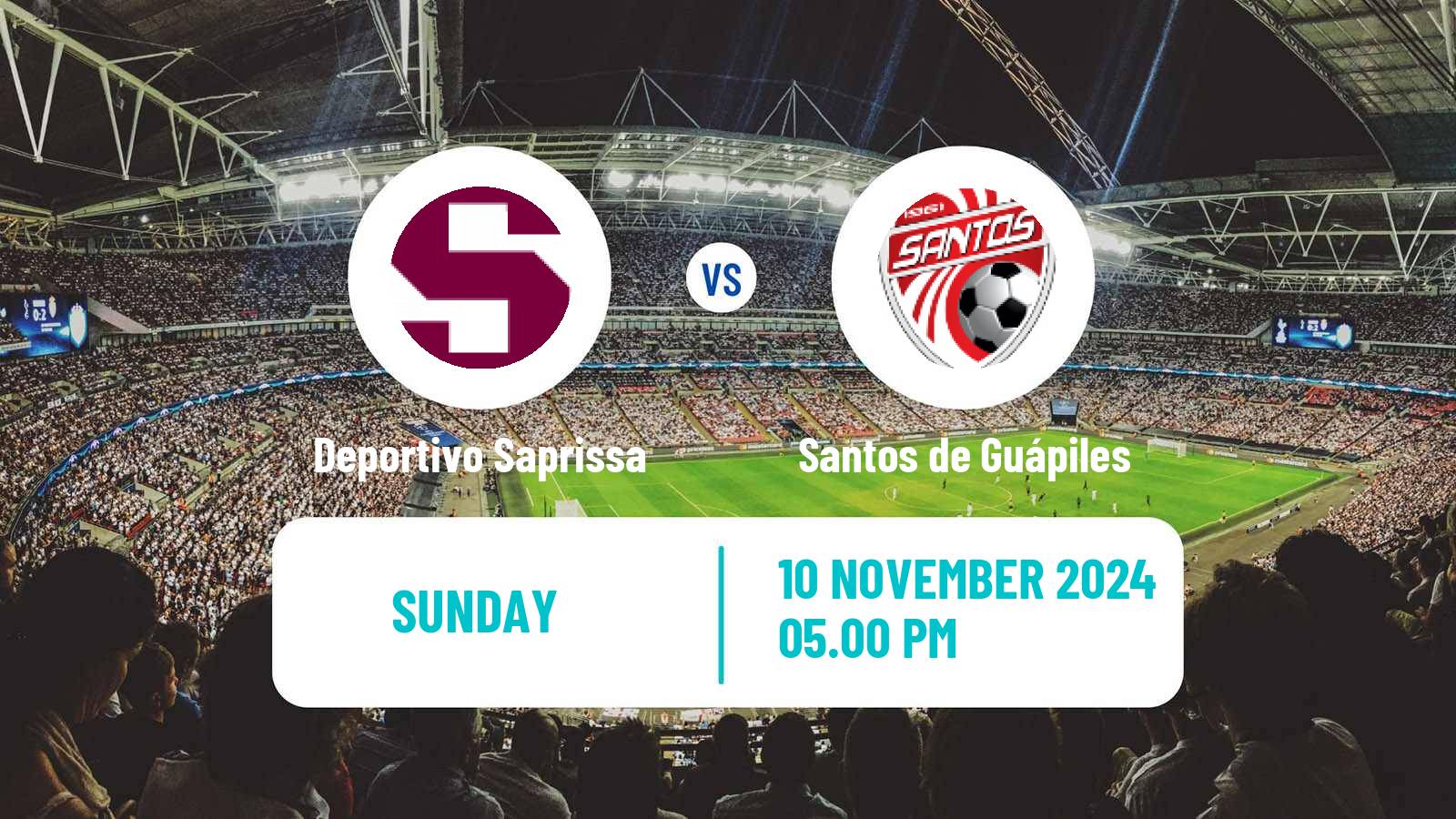 Soccer Costa Rican Primera Division Deportivo Saprissa - Santos de Guápiles