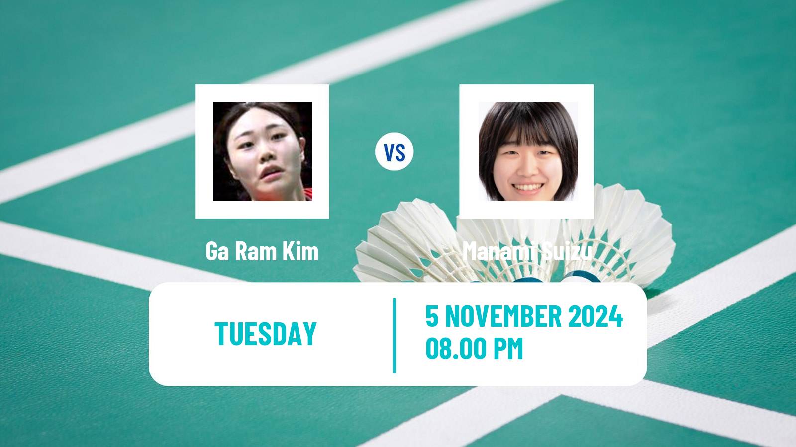 Badminton BWF World Tour Korea Masters Women Ga Ram Kim - Manami Suizu