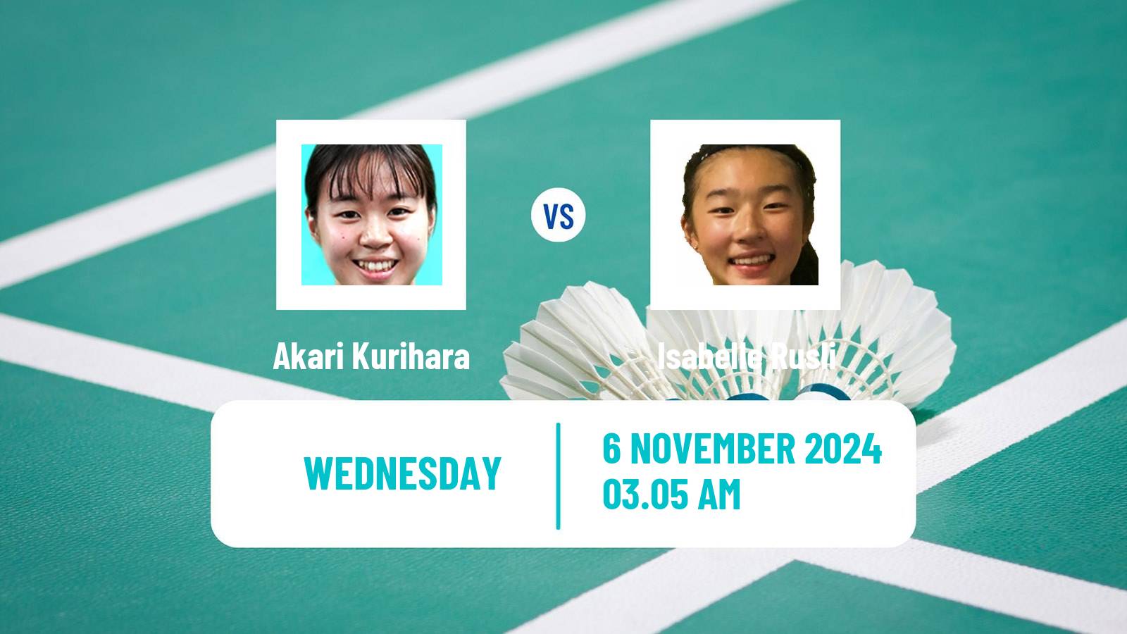 Badminton BWF World Tour Korea Masters Women Akari Kurihara - Isabelle Rusli