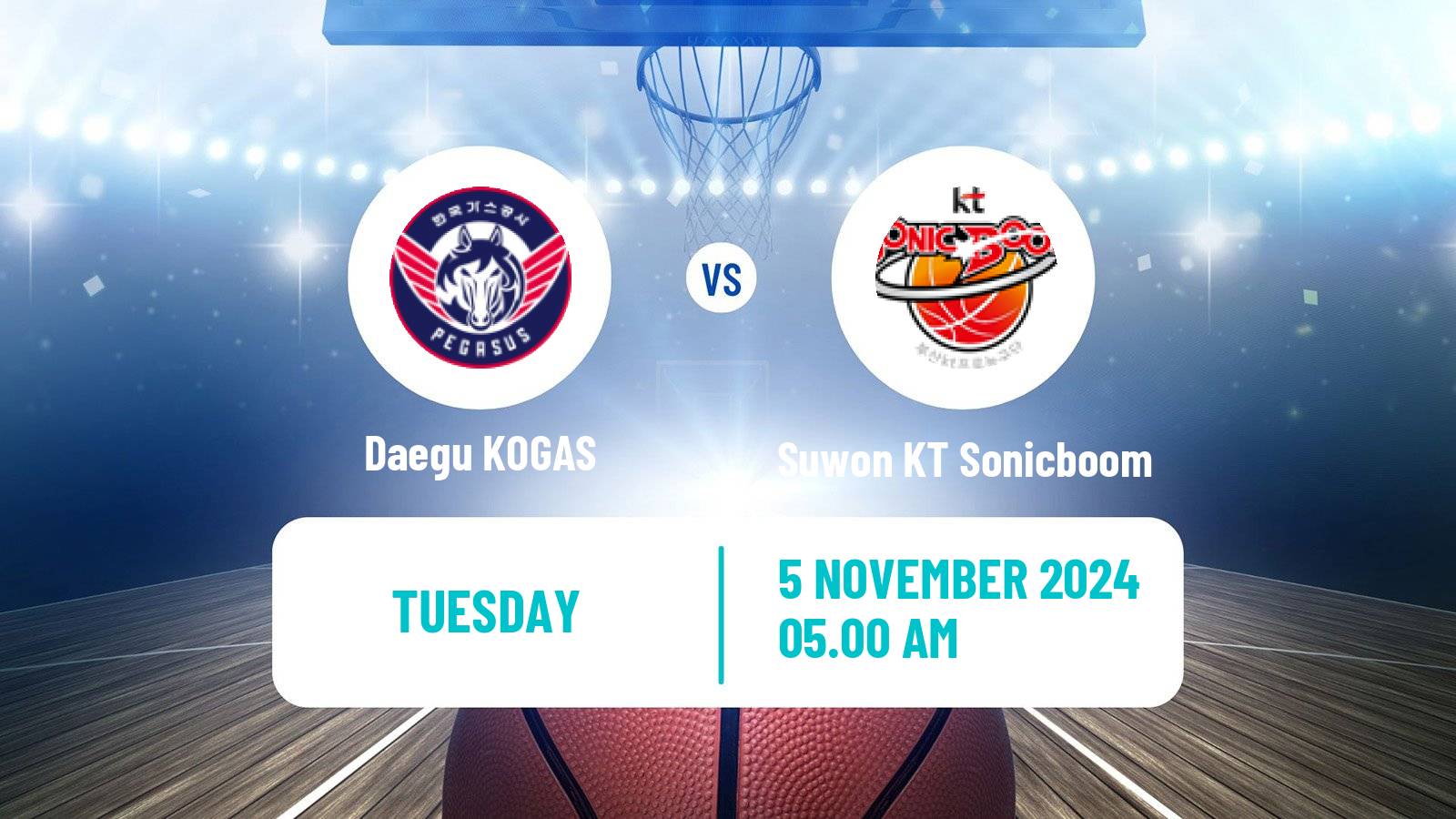 Basketball KBL Daegu KOGAS - Suwon KT Sonicboom