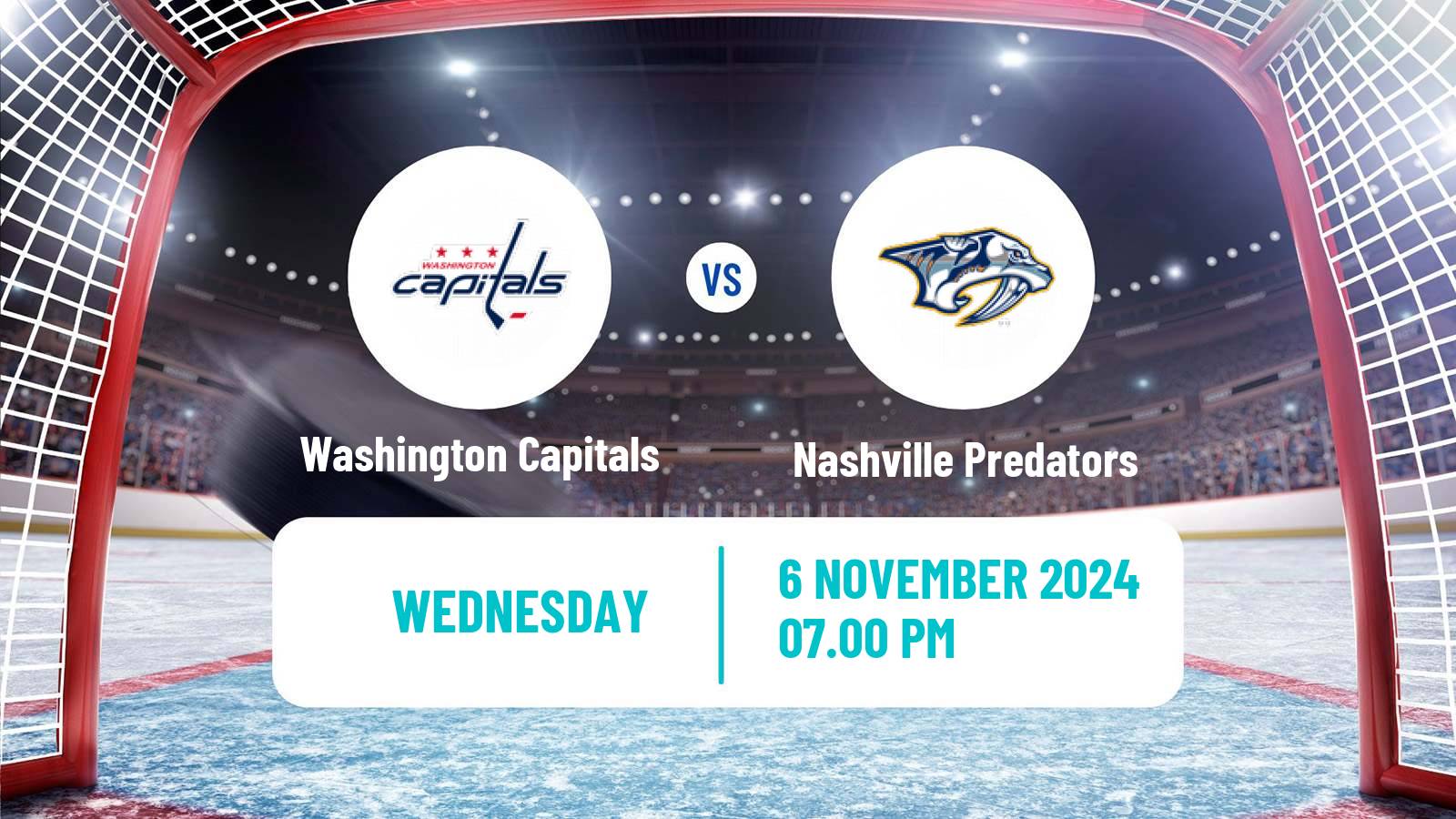 Hockey NHL Washington Capitals - Nashville Predators