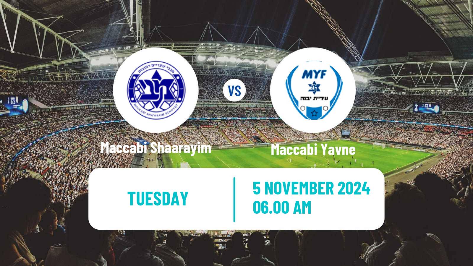 Soccer Israeli Liga Alef South Maccabi Shaarayim - Maccabi Yavne