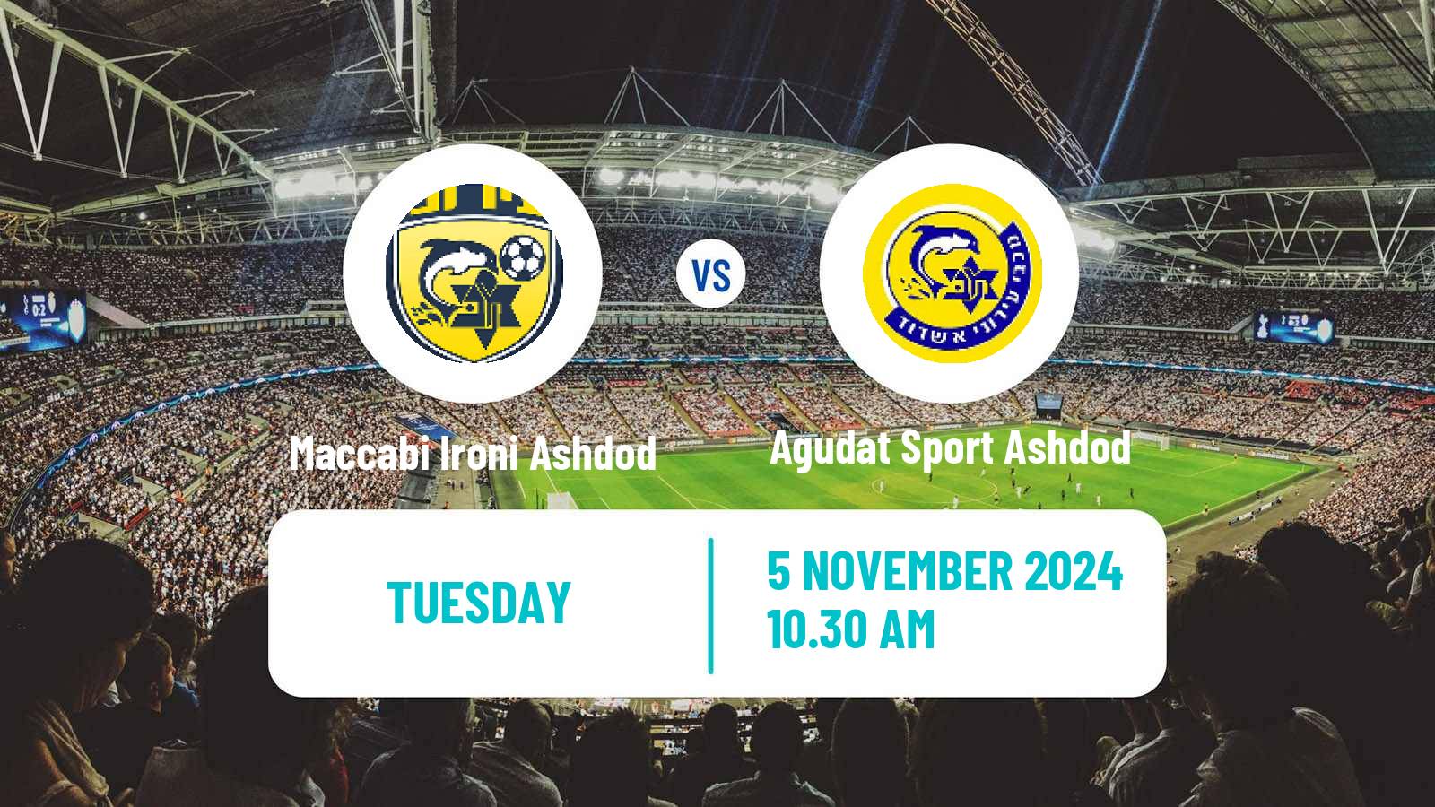 Soccer Israeli Liga Alef South Maccabi Ironi Ashdod - Agudat Sport Ashdod