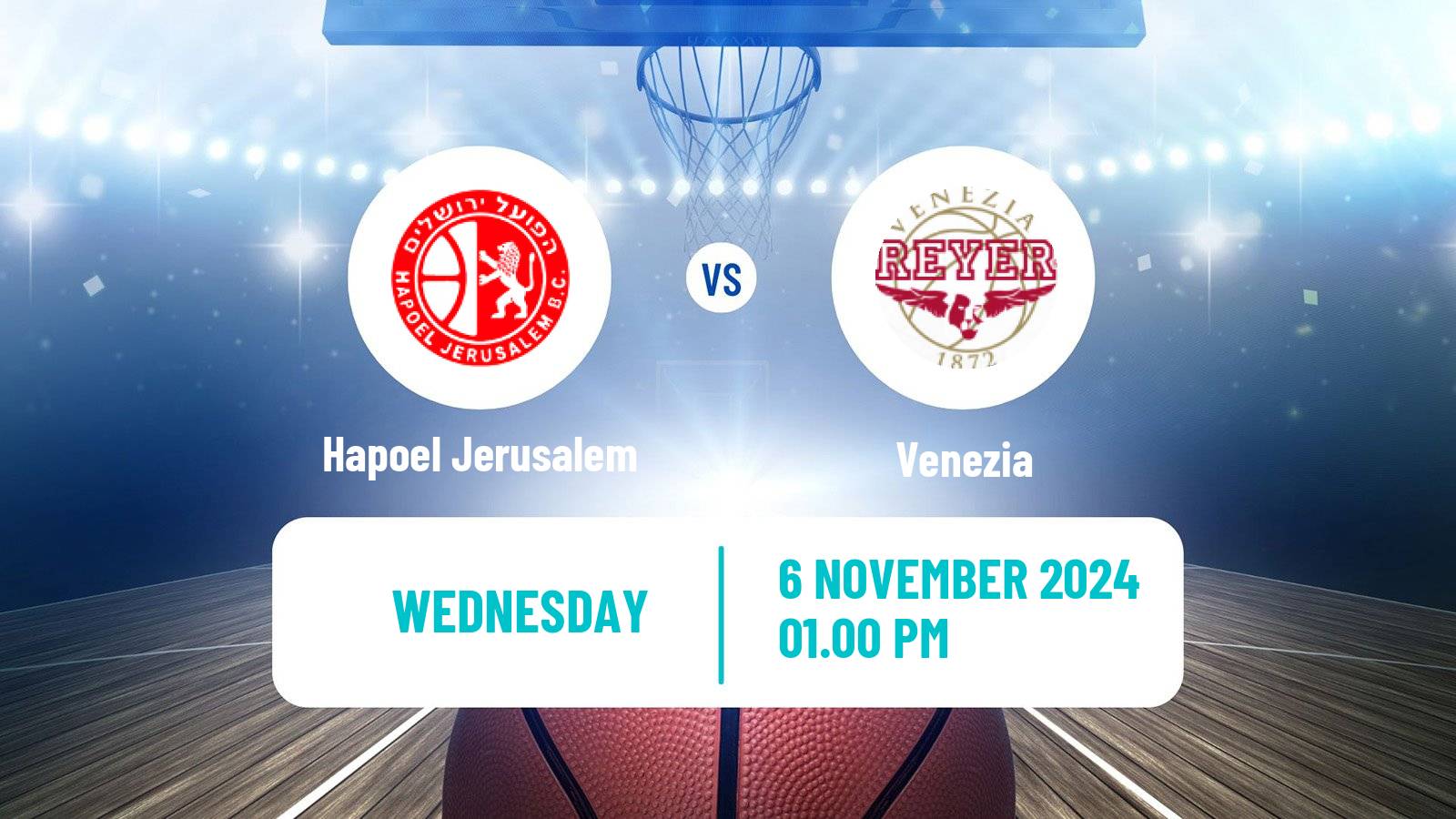 Basketball Eurocup Hapoel Jerusalem - Venezia