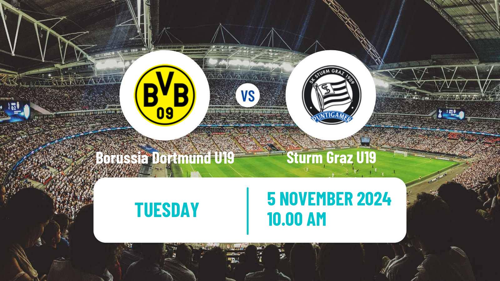 Soccer UEFA Youth League Borussia Dortmund U19 - Sturm Graz U19