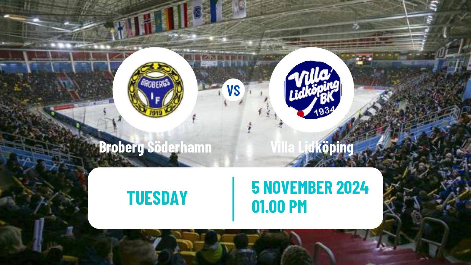 Bandy Swedish Elitserien Bandy Broberg Söderhamn - Villa Lidköping