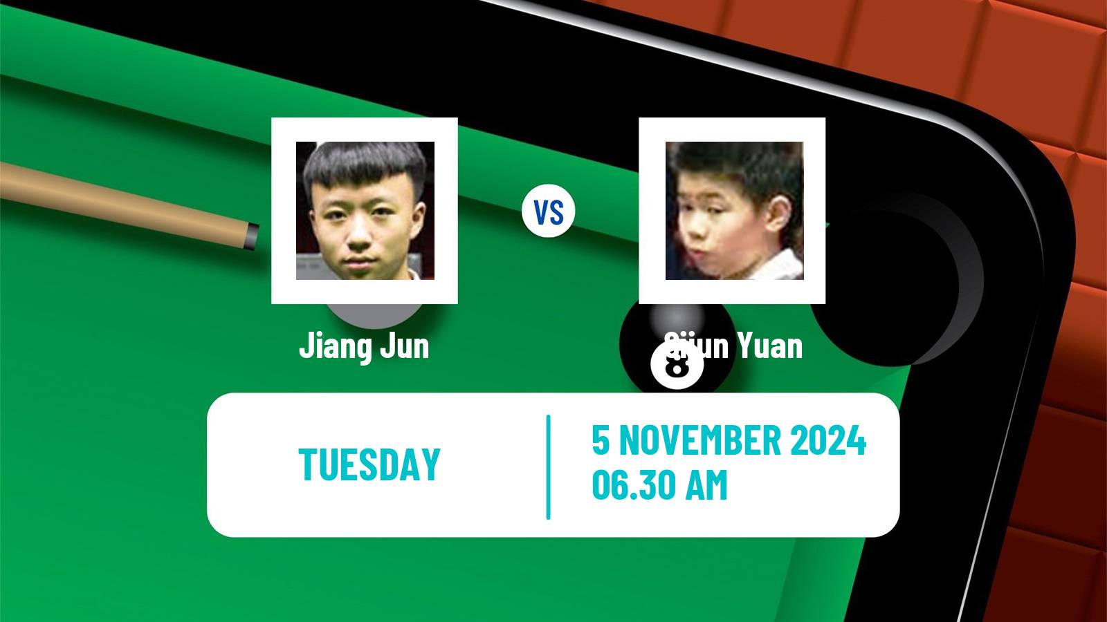 Snooker International Championship Jiang Jun - Sijun Yuan