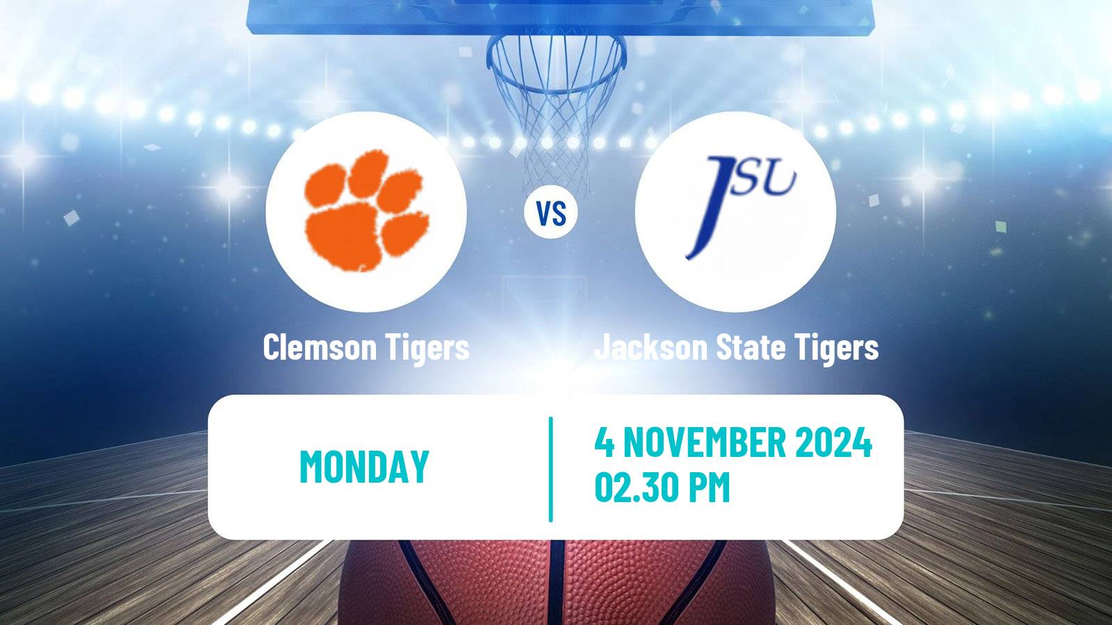 Basketball NCAA College Basketball Women Clemson Tigers - Jackson State Tigers