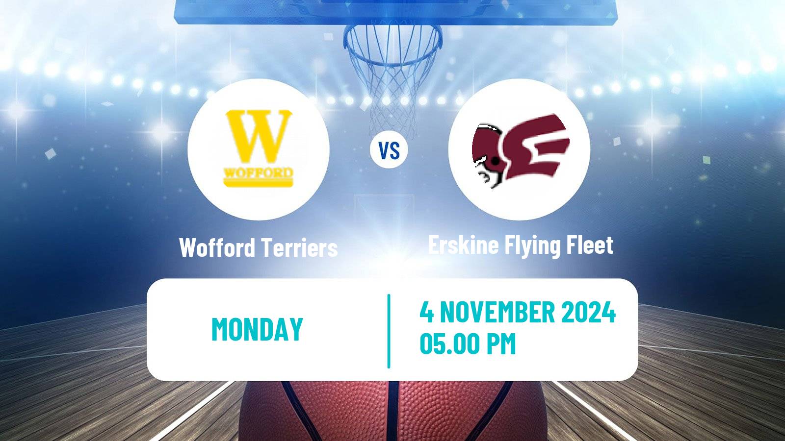 Basketball NCAA College Basketball Wofford Terriers - Erskine Flying Fleet