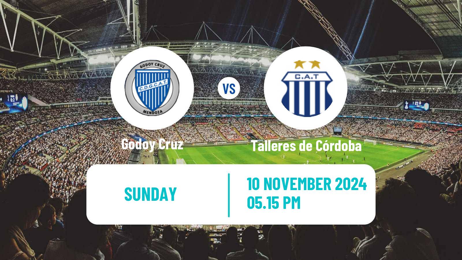 Soccer Argentinian Liga Profesional Godoy Cruz - Talleres de Córdoba