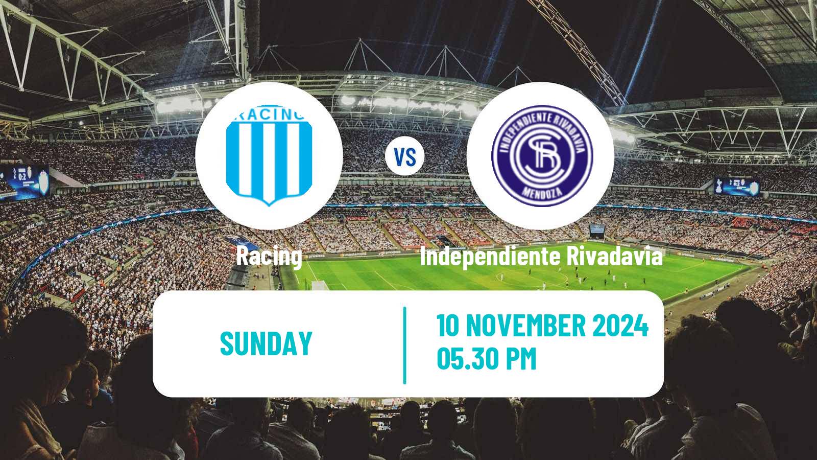 Soccer Argentinian Liga Profesional Racing - Independiente Rivadavia