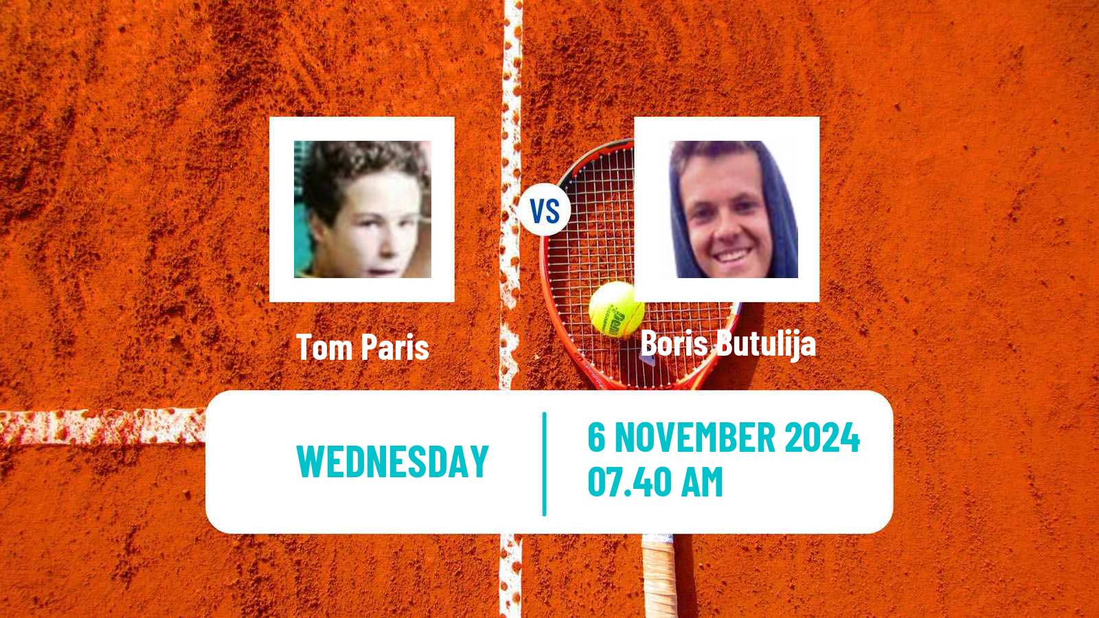 Tennis ITF M15 Szabolcsveresmart 2 Men Tom Paris - Boris Butulija