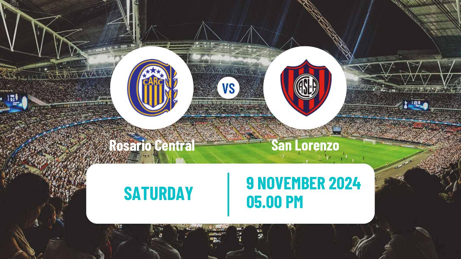 Soccer Argentinian Liga Profesional Rosario Central - San Lorenzo